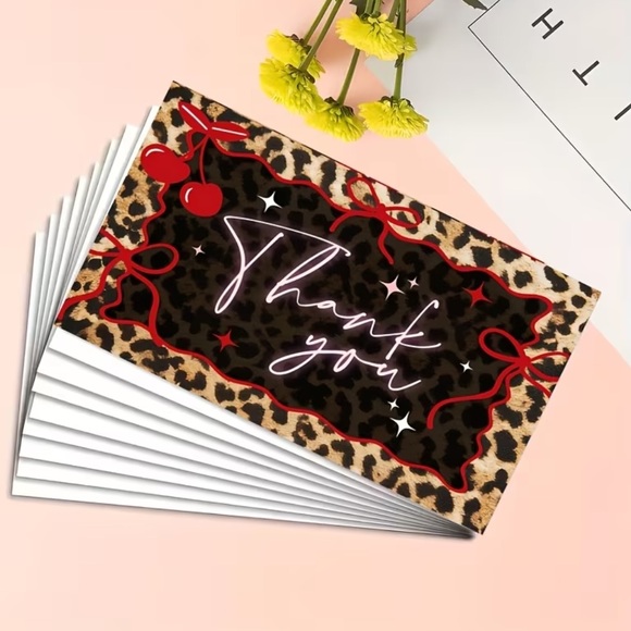 Other - Leopard Print Thank You Cards, 20 cards, NEW